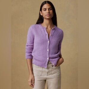 Faherty Alpaca Lavender Women's Cardigan